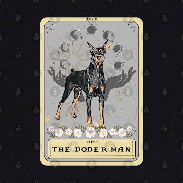 Doberman dog Tarot Card, Doberman lover by AlquimiaDesign